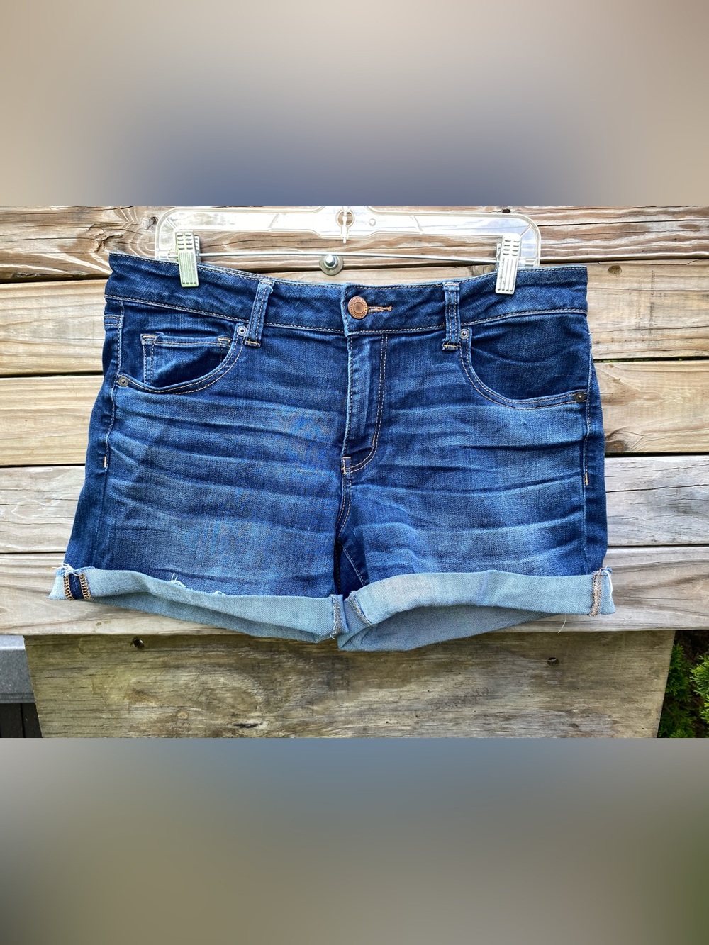 American Eagle Outfitters Dark Blue Denim Jean Shorts